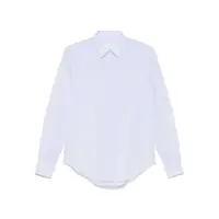 Camasi Xacus 'Marta' Light Blue Cotton-Linen Blend Shirt Femei