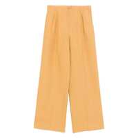 Pantaloni casual Forte_Forte Chic Linen Canvas Darted Pants Clothing Femei