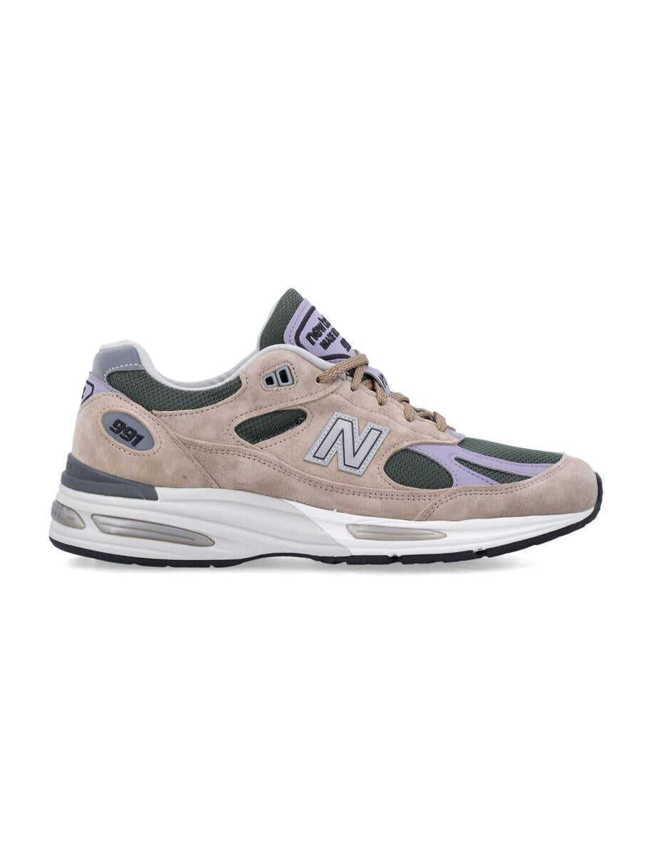 Sneakers New Balance New Balance Made In Uk 991V2 Shoes TAN GREEN PURPLE Femei (BM 17670261) 1