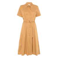Rochii Liu Jo Liu Jo Beige Chemisier Midi Dress
