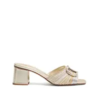 Pantofi cu toc Valentino Garavani Vlogo Signature Leather Mules Femei