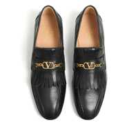 Mocasini Valentino Garavani pentru Barbati - Mocasini Valentino Garavani Valentino Garavani Vlogo Signaure Leather Loafers Black Barbati (BM 17678304) - B-mall.ro