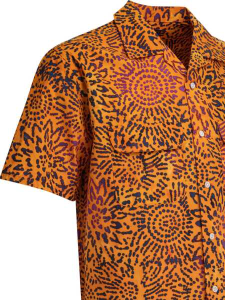 Camasi casual Beams Plus Batik shirt Orange Barbati (BM 17678445) 4