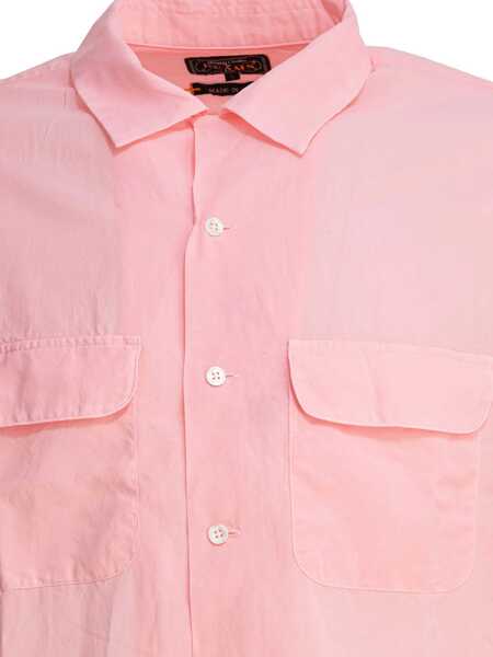 Camasi casual Beams Plus Camp collar shirt Pink Barbati (BM 17678493) 2