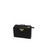 Portofele Prada Dama - Portofele Prada Prada Nylon and Leather French Wallet Black Femei (BM 17678691) - B-mall.ro