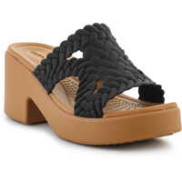 Slapi Crocs Brooklyn Woven Slide Heel Black
