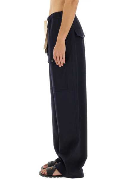 Pantaloni casual Dries Van Noten Cotton Pants BLUE Barbati (BM 17886040) 4