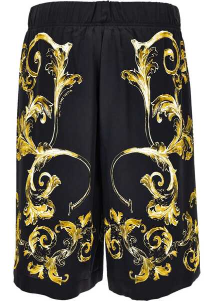 Pantaloni scurti Versace Jeans Couture Shorts With Baroque Outline Print BLACK Barbati (BM 17886067) 2