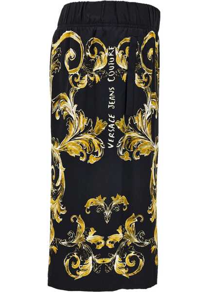 Pantaloni scurti Versace Jeans Couture Shorts With Baroque Outline Print BLACK Barbati (BM 17886067) 3