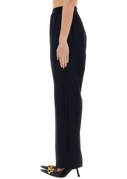 Pantaloni casual Balenciaga Striped Pants With Elastic BLUE Femei (BM 17886157) 4
