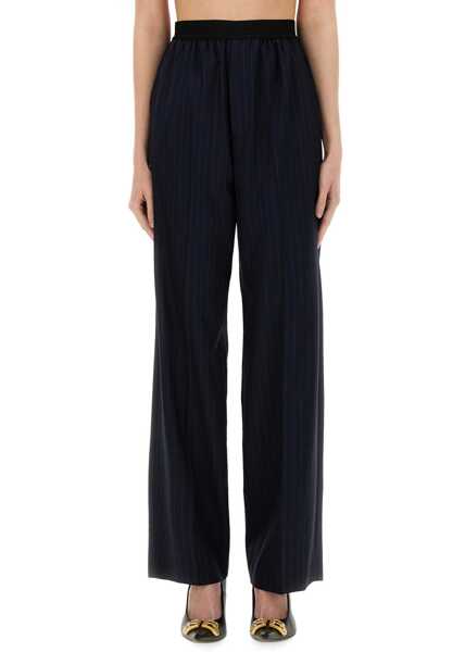 Pantaloni casual Balenciaga Striped Pants With Elastic BLUE Femei (BM 17886157) 1