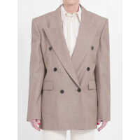 Sacouri Wool Double-Breasted Jacket Femei