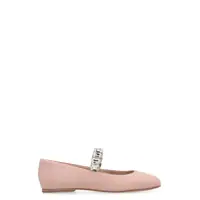 Balerini Casadei Crystal Leather Ballet Flats Femei
