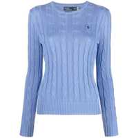 Pulovere Ralph Lauren Cotton Cable-Knit Crew Neck Sweater New Blue Litchfield Femei
