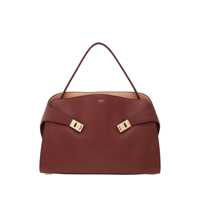 Genti de mana Salvatore Ferragamo Hug Soft Leather Shoulder Bag Femei
