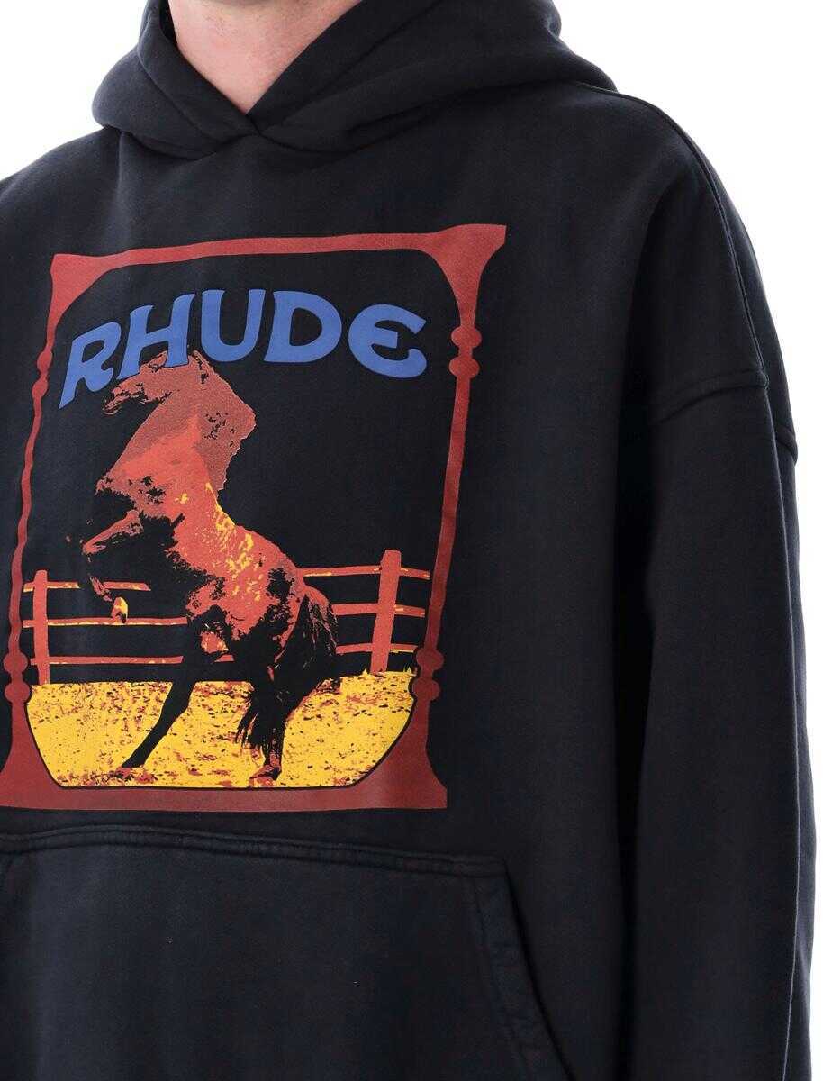 Bluze de trening RHUDE Rhude Cadre Hoodie VINTAGE BLACK Barbati (BM 17889561) 3