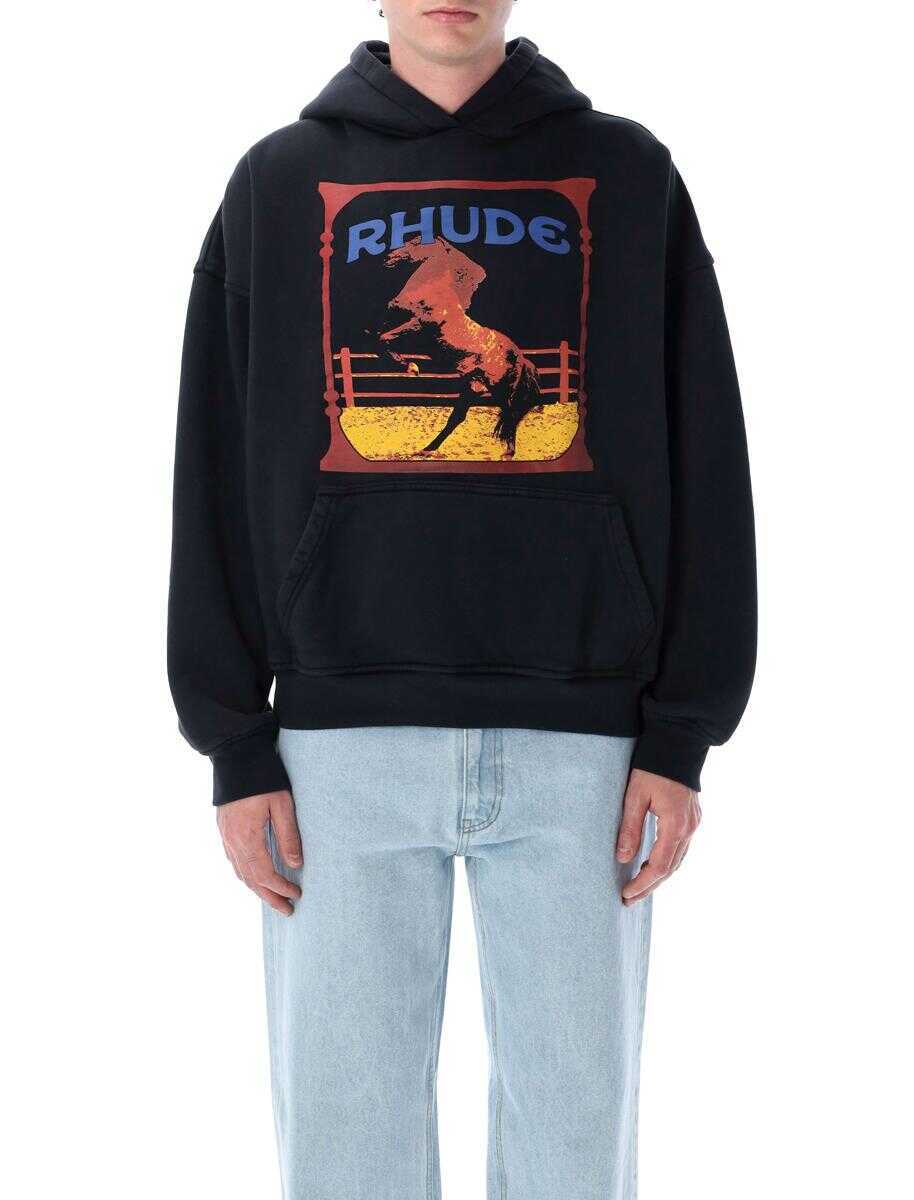 Bluze de trening RHUDE Rhude Cadre Hoodie VINTAGE BLACK Barbati (BM 17889561) 1
