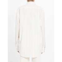 Camasi Saint Laurent Dama - Camasi Saint Laurent Striped Cassandre Shirt Beige Femei (BM 17890179) - B-mall.ro