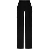 Pantaloni casual Saint Laurent Wool Wide-Leg Trousers Femei