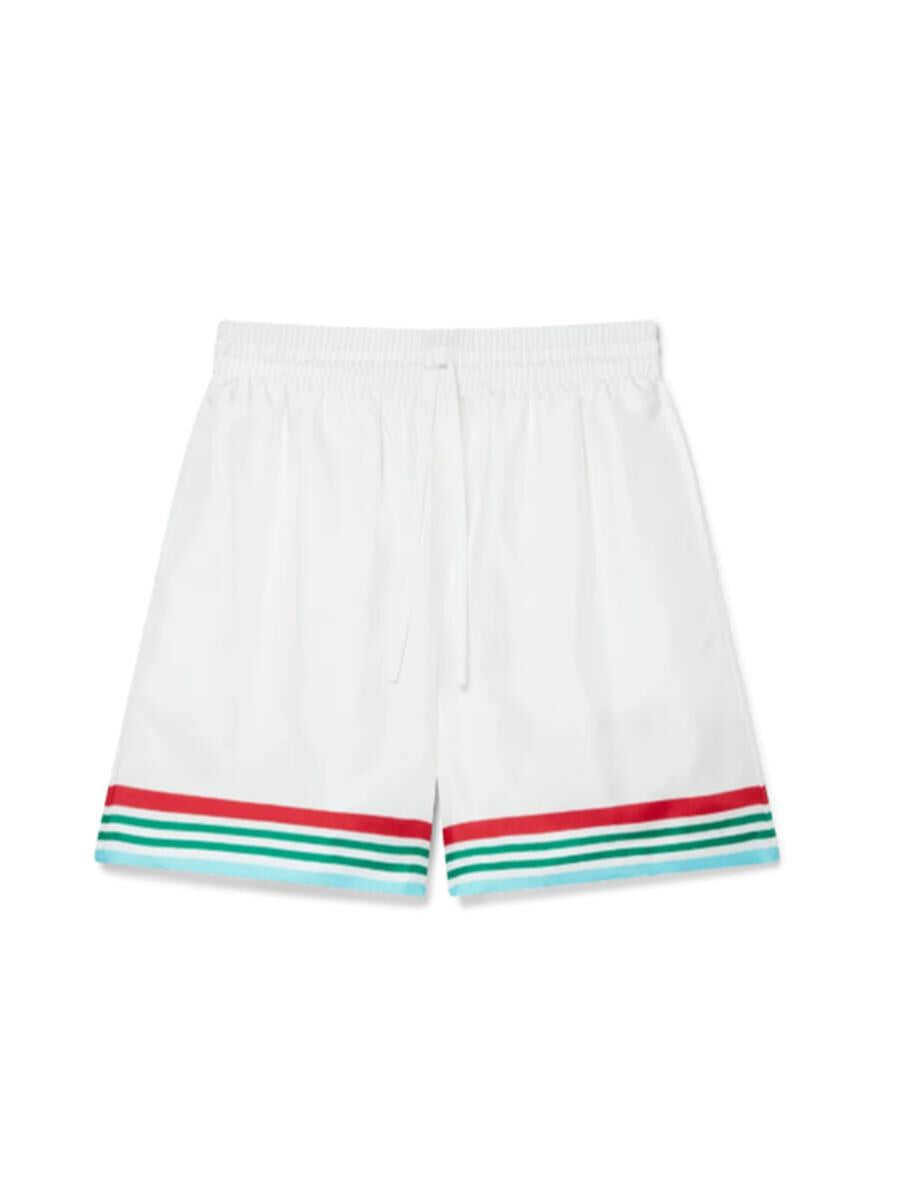 Pantaloni Casablanca Casablanca Bermuda Casa Way World Series WHITE Barbati (BM 17891112) 1