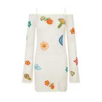 Rochii Casablanca Crochet Knit Mini Dress With Patches Femei