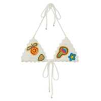 Sutiene Casablanca Crochet Patch Bikini Top Femei