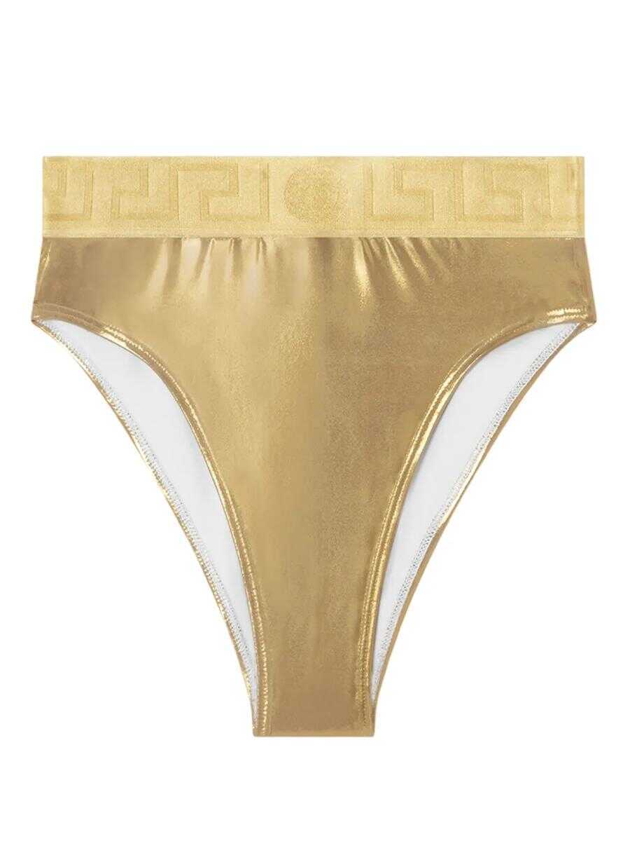 Costume de baie Versace Versace Greca Border Bikini Bottoms With Metallic Finish GREY Femei (BM 17891178) 1