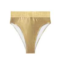 Costume de baie Versace Greca Border Bikini Bottoms With Metallic Finish Femei