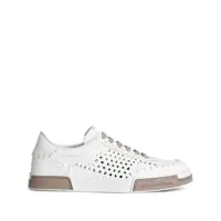 Sneakers 'Portofino'White Sneakers With Mesh Inserts And Embossed Logo On The Side In Leather Man Barbati