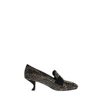 Pantofi cu toc La Rose Heeled Loafers Crystal Black Femei