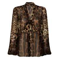 Bluze Dolce & Gabbana Printed Chiffon Blouse Femei