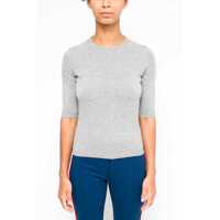 Pulovere La Rose Maglia 3/4 Cashmere Grigio Chiaro Femei