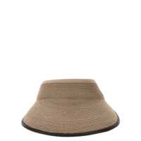 Palarii Brunello Cucinelli 'Shiny Leather Trim' Visor Femei