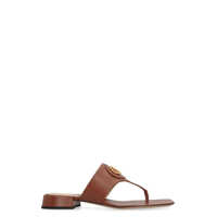 Balerini Valentino Garavani Vlogo Signature Leather Slides Femei