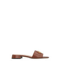Sandale Valentino Garavani Vlogo Signature Leather Slides Femei