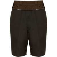 Pantaloni casual Maison Margiela 'Anonymity Of The Lining' Brown Cotton Blended Shorts Femei