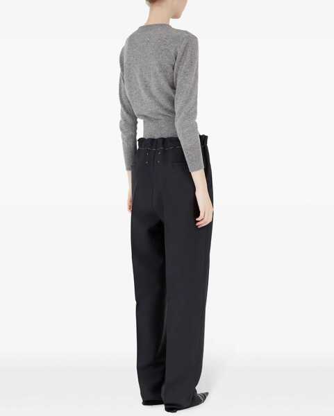 Pantaloni casual Maison Margiela Wool And Mohair Pants BLACK Femei (BM 17903170) 4