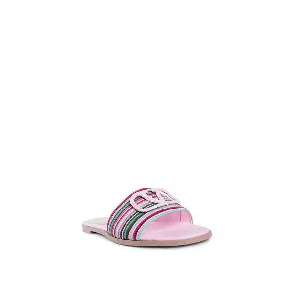 Papuci Valentino Garavani Valentino Garavani V Logo Signature Slides Pink Femei (BM 17903496) 2