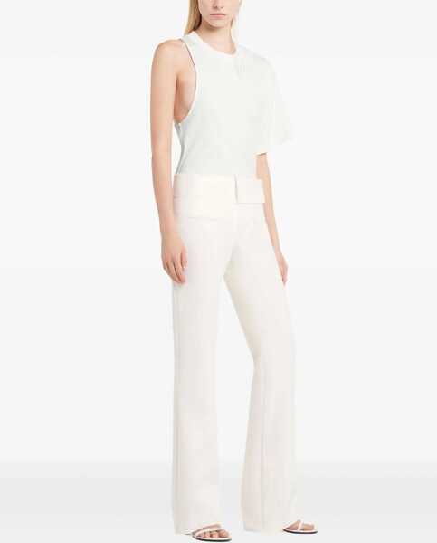 Tricouri COURRGES One-Shoulder T-Shirt In Scuba WHITE Femei (BM 17903557) 3