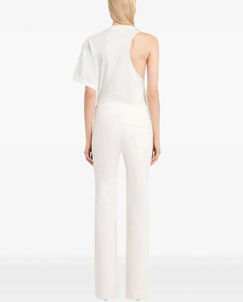 Tricouri COURRGES One-Shoulder T-Shirt In Scuba WHITE Femei (BM 17903557) 4