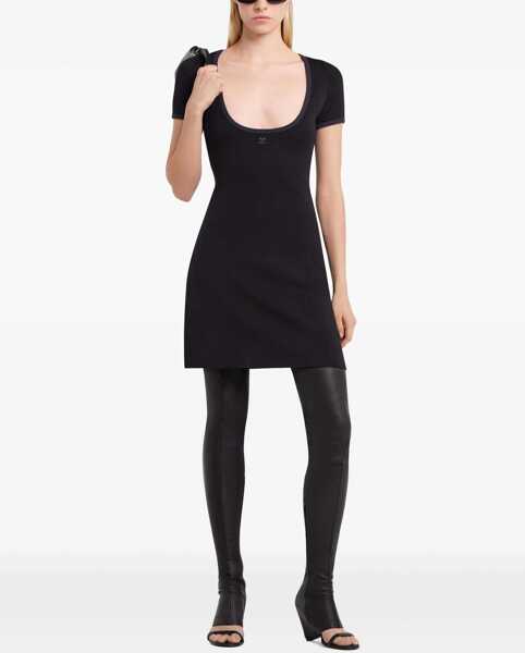 Rochii casual COURRGES Holistic Contrast Mini Dress BLACK Femei (BM 17903602) 2