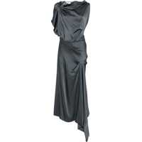 Rochii casual Asymmetrical Draped Midi Dress Femei