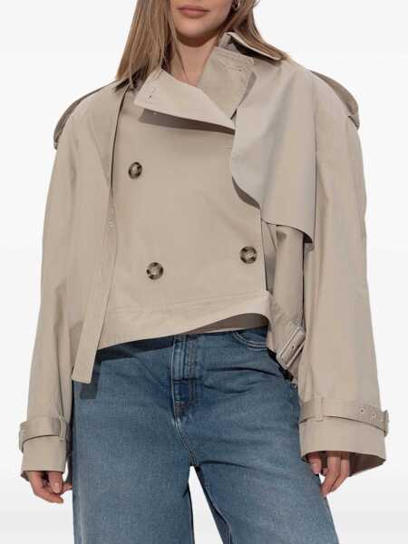 Paltoane Stella McCartney Short Trench Coat With Belt BEIGE Femei (BM 17903671) 3