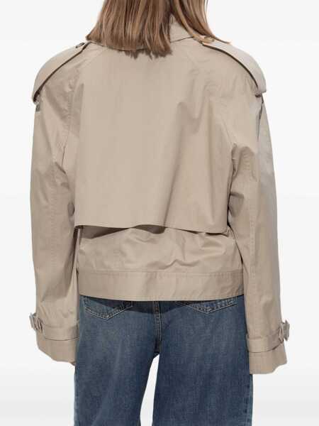 Paltoane Stella McCartney Short Trench Coat With Belt BEIGE Femei (BM 17903671) 4