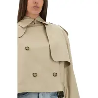 Imbracaminte Stella McCartney Dama - Paltoane Stella McCartney Short Trench Coat With Belt BEIGE Femei (BM 17903671) - B-mall.ro