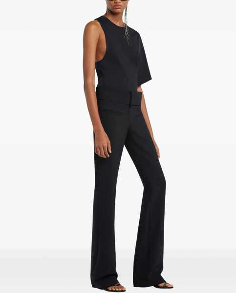 Tricouri COURRGES One-Shoulder T-Shirt In Scuba BLACK Femei (BM 17903740) 3