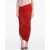 Magda Butrym Asymmetrical Draped Midi Skirt RED