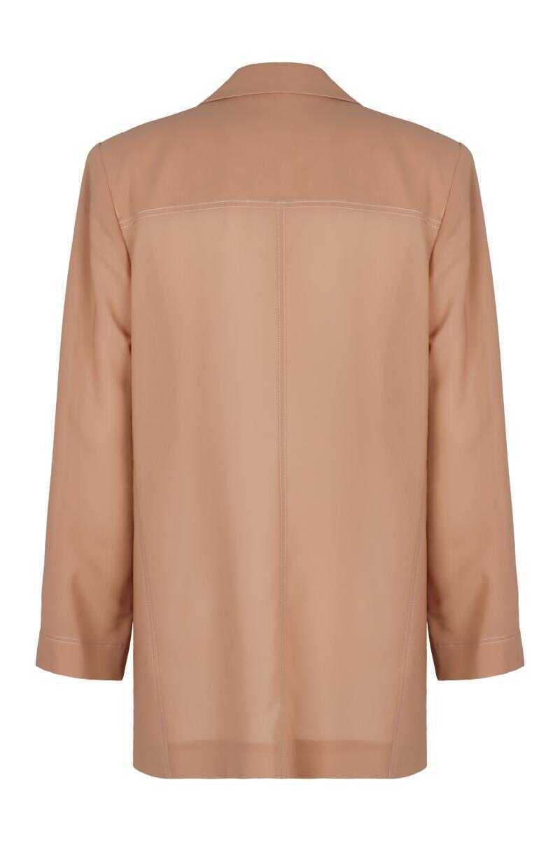 Geci Philosophy Philosophy Di Lorenzo Serafini Single-Breasted One Button Jacket Beige Femei (BM 17904723) 2