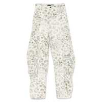 Pantaloni casual Rotate Birger Christensen White Jeans With Animal Print Femei