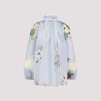 Topuri ZIMMERMANN Dama - Bluze ZIMMERMANN Zimmermann Everley Lace Trim Blouse Clothing BLUE Femei (BM 17905563) - B-mall.ro
